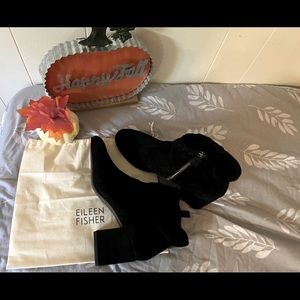 Eileen Fisher suede bootie 9 1/2 new in bag